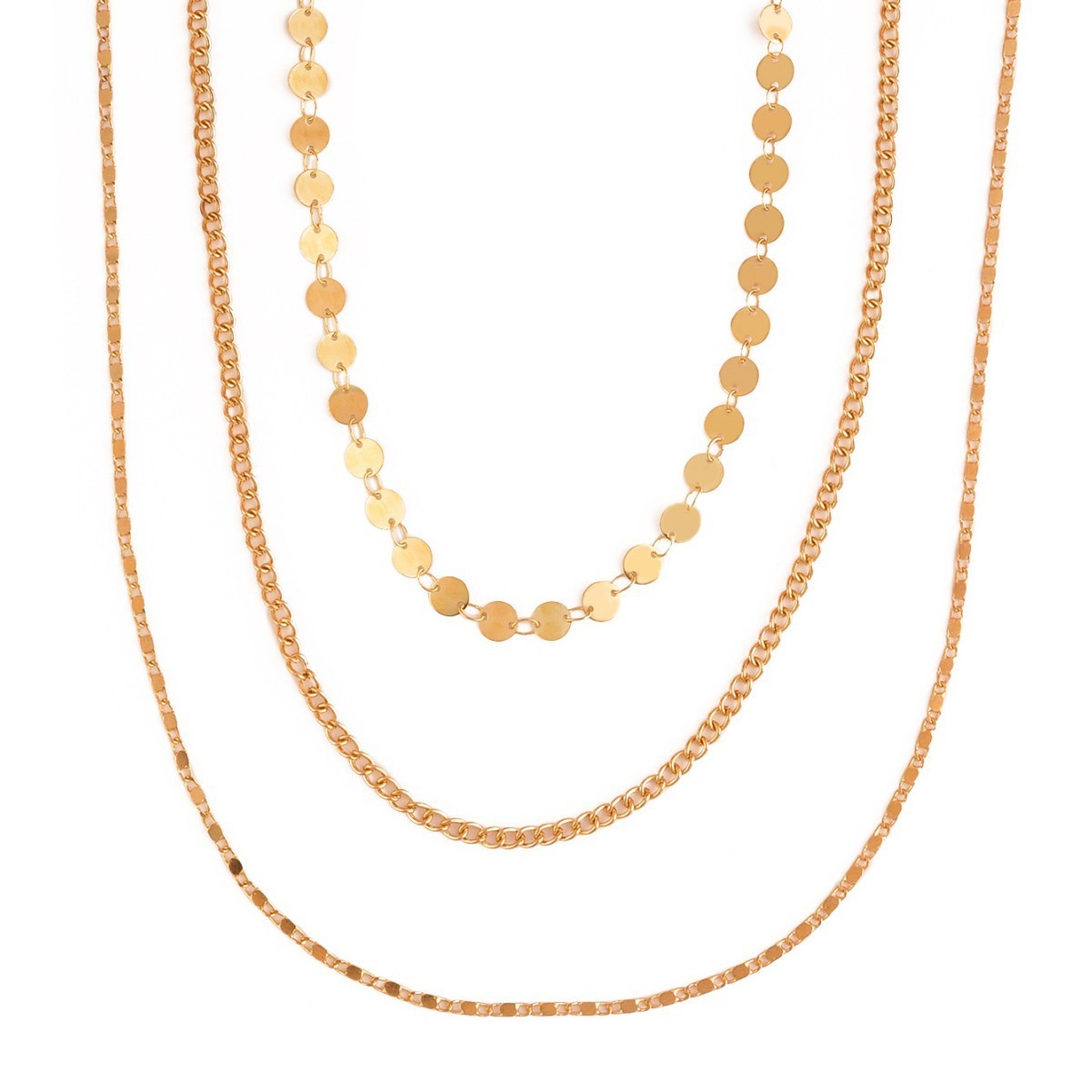 Ferrero-Inspired Double Hole Wafer Necklace Set – Matching Jewelry for Women