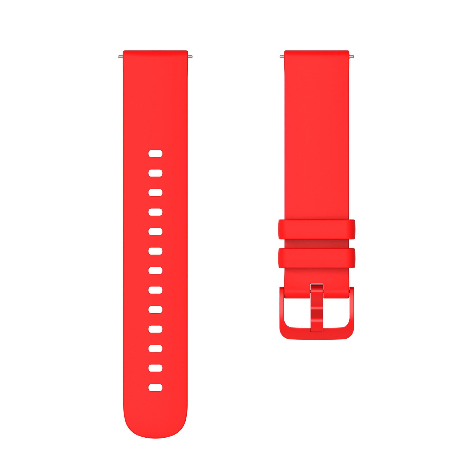 Universal Flat Silicone Watch Strap – Matching Color Buckle