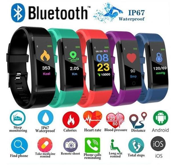 Bluetooth Smart Bracelet with Heart Rate Monitor & Fitness Tracker