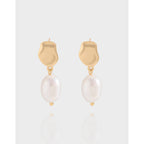 S925 Sterling Silver Stud Earrings – INS Simple Fashion Baroque for Women
