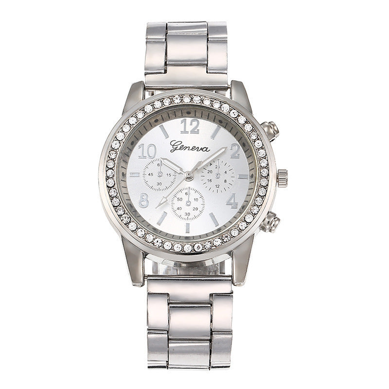 Couple’s Quartz Watch Set – Fashion Steel Band Watches for Men & Women