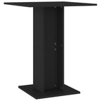 Bistro Table Black Engineered Wood Standard Simple Bistro Table