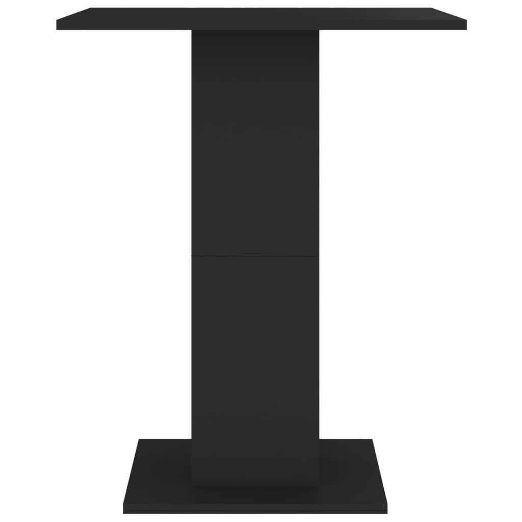 Bistro Table Black Engineered Wood Standard Simple Bistro Table