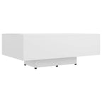 Couch Table White Engineered wood 33.5 x 21.7 x 12.2 in Simple