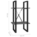 Book Cabinet Grey Engineered wood Medium Book Cabinet