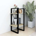 Book Cabinet Sonoma Oak, Black Engineered Wood, Metal Compact