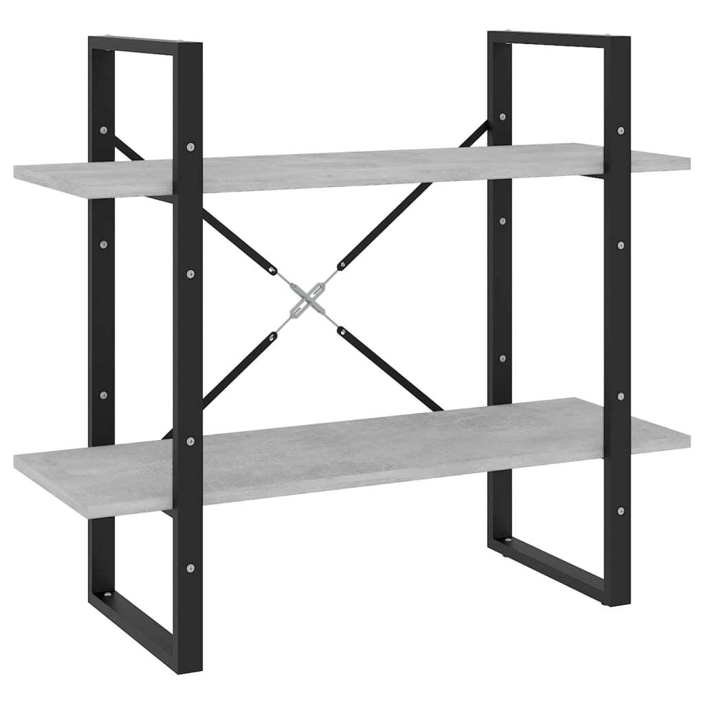 Book Cabinet Concrete Gray Engineered Wood 31.5x11.8x27.6 in