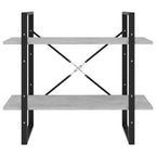 Book Cabinet Concrete Gray Engineered Wood 31.5x11.8x27.6 in