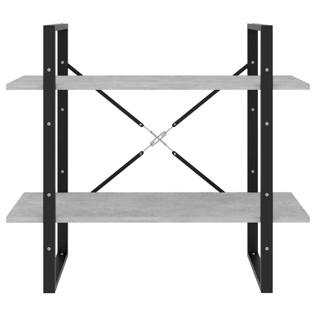 Book Cabinet Concrete Gray Engineered Wood 31.5x11.8x27.6 in