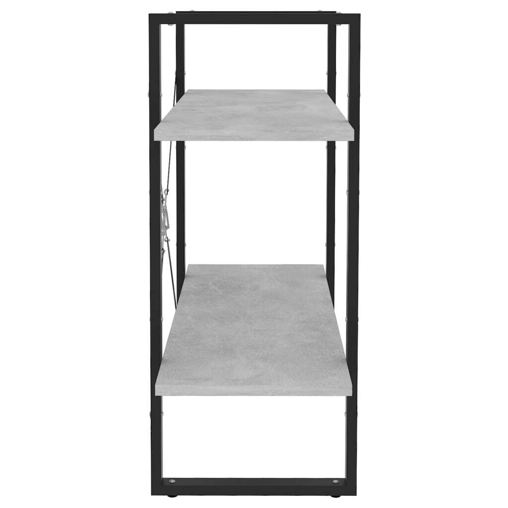 Book Cabinet Concrete Gray Engineered Wood 31.5x11.8x27.6 in