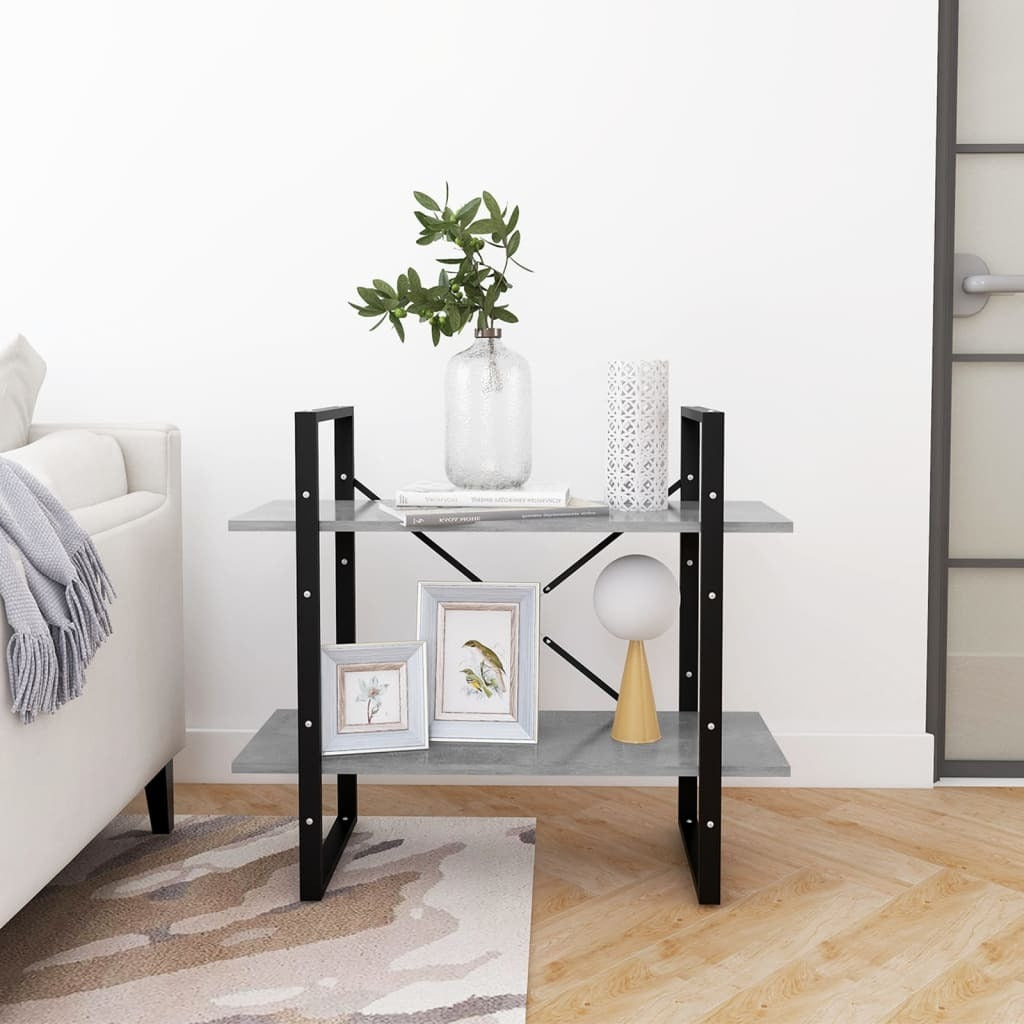 Book Cabinet Concrete Gray Engineered Wood 31.5x11.8x27.6 in