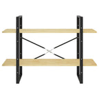 Book Cabinet Untreated pine wood and black metal