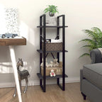 Book Cabinet Grey Engineered wood, Metal 15.7 x 11.8 x 41.3 in