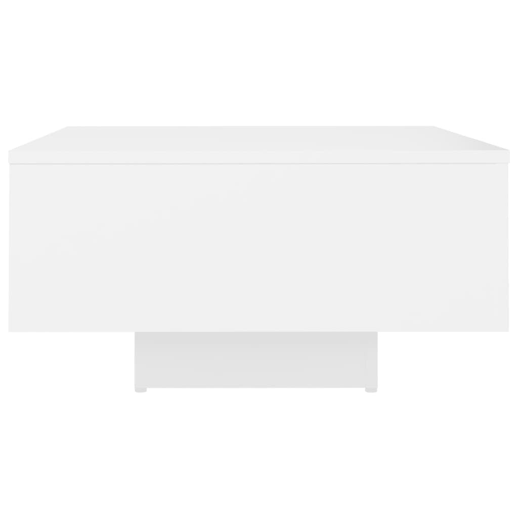Coffee Table White Engineered Wood 23.6 in x 23.6 in x 12.4 in