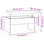 Coffee Table Concrete grey Engineered wood Medium