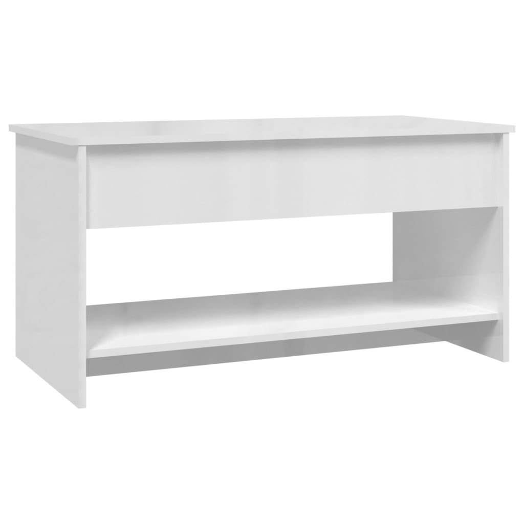 Coffee Table High gloss white Engineered wood Medium Coffee Table