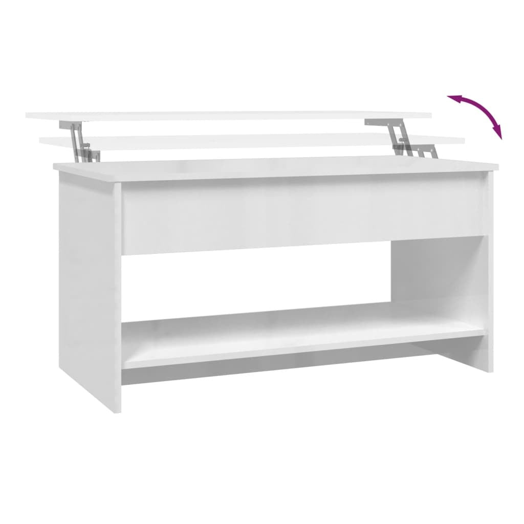 Coffee Table High gloss white Engineered wood Medium Coffee Table