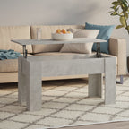 Coffee Table Concrete gray Engineered wood Medium Sliding Top