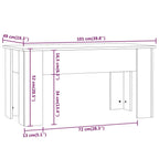 Coffee Table Concrete gray Engineered wood Medium Sliding Top