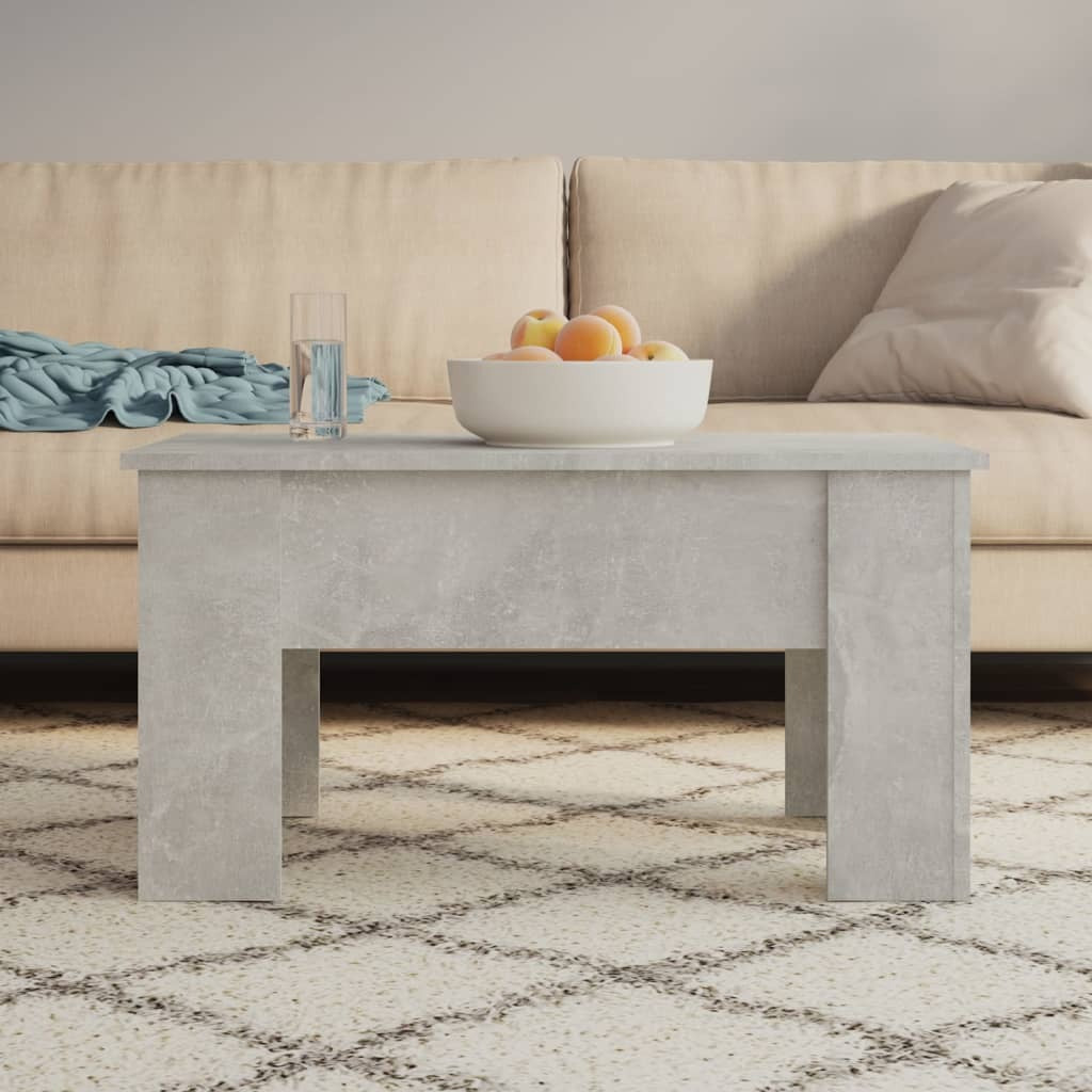 Coffee Table Concrete Grey Engineered Wood Medium Coffee Table