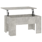 Coffee Table Concrete Grey Engineered Wood Medium Coffee Table