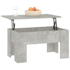Coffee Table Concrete Grey Engineered Wood Medium Coffee Table