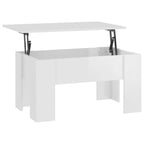 Coffee Table High gloss white Engineered wood Medium