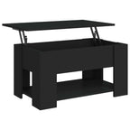 Coffee Table Black Engineered wood Medium Adjustable Armrests