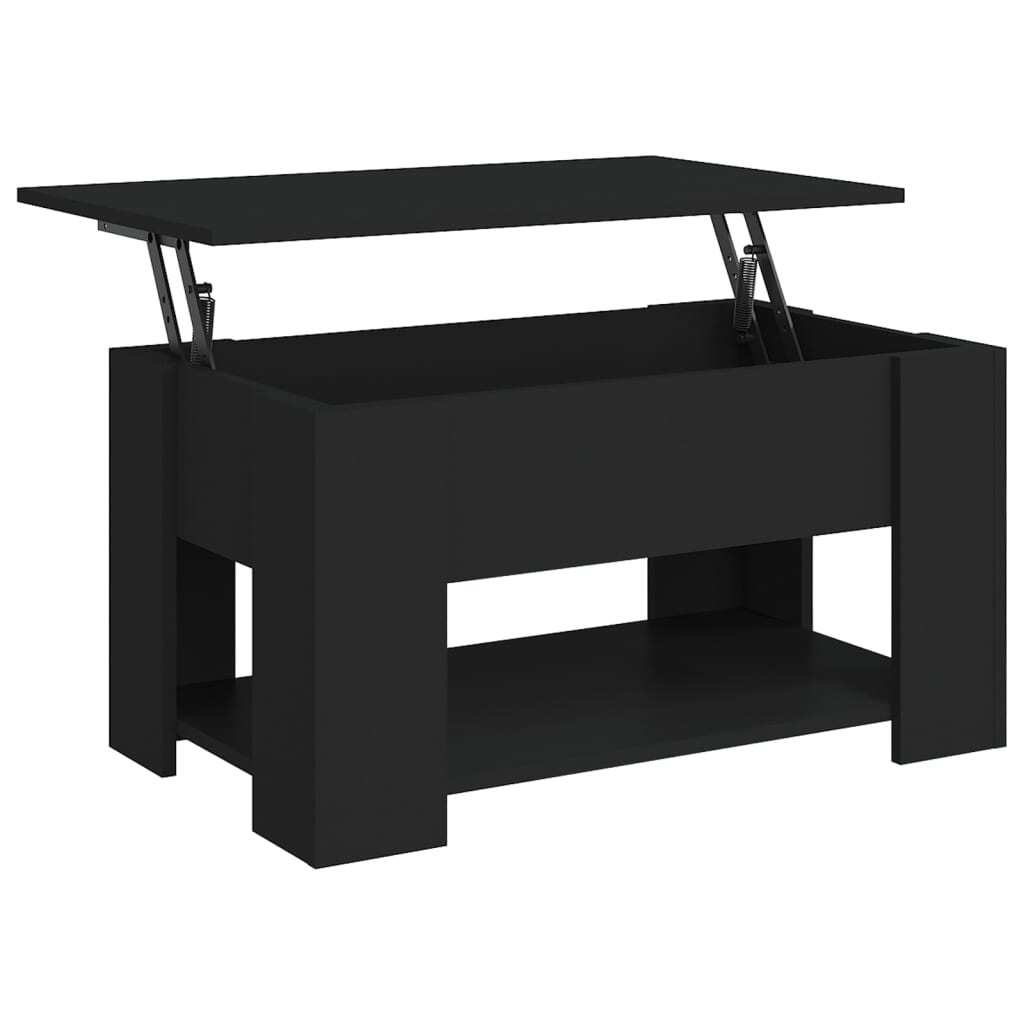 Coffee Table Black Engineered wood Medium Adjustable Armrests
