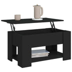 Coffee Table Black Engineered wood Medium Adjustable Armrests