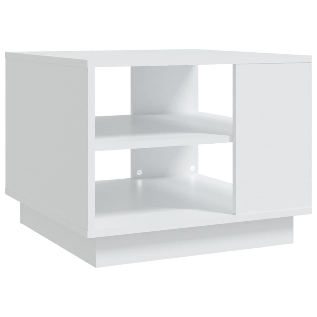 Coffee Table White Engineered Wood Coffee Table Square Modern