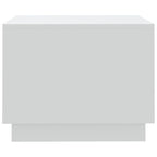Coffee Table White Engineered Wood Coffee Table Square Modern