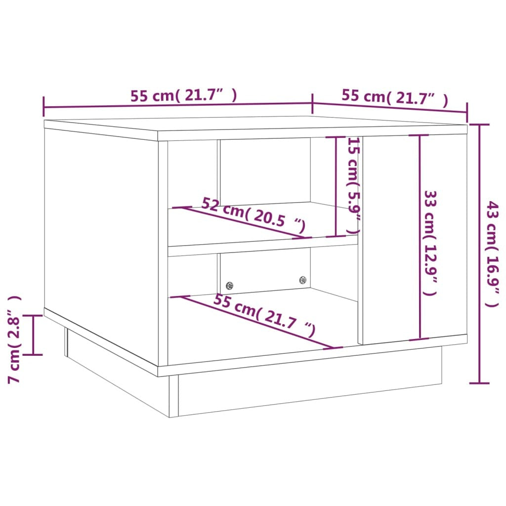 Coffee Table White Engineered Wood Coffee Table Square Modern