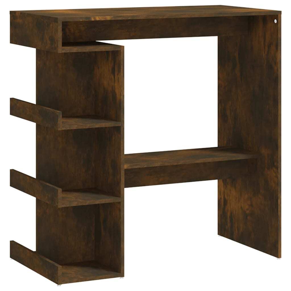 Bar Table Smoked Oak Engineered Wood 39.4 x 19.7 x 40.0 in