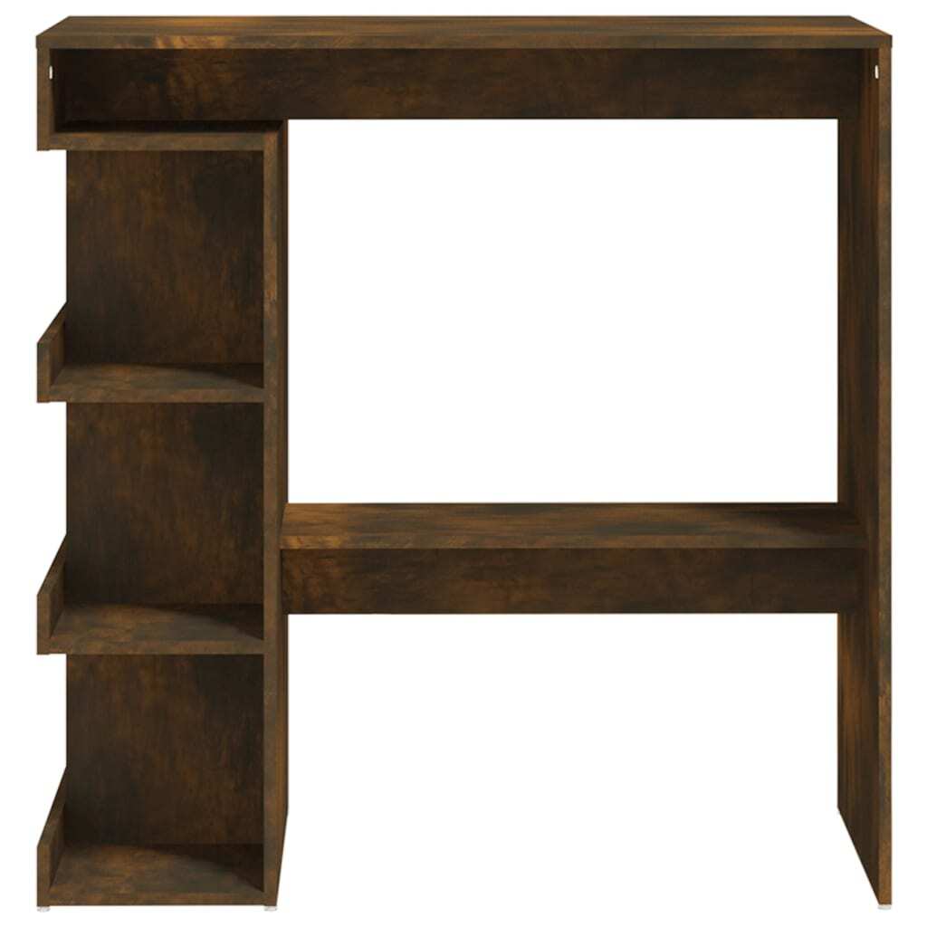 Bar Table Smoked Oak Engineered Wood 39.4 x 19.7 x 40.0 in
