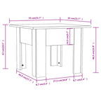 Coffee Table Brown Oak Engineered Wood Small Durable