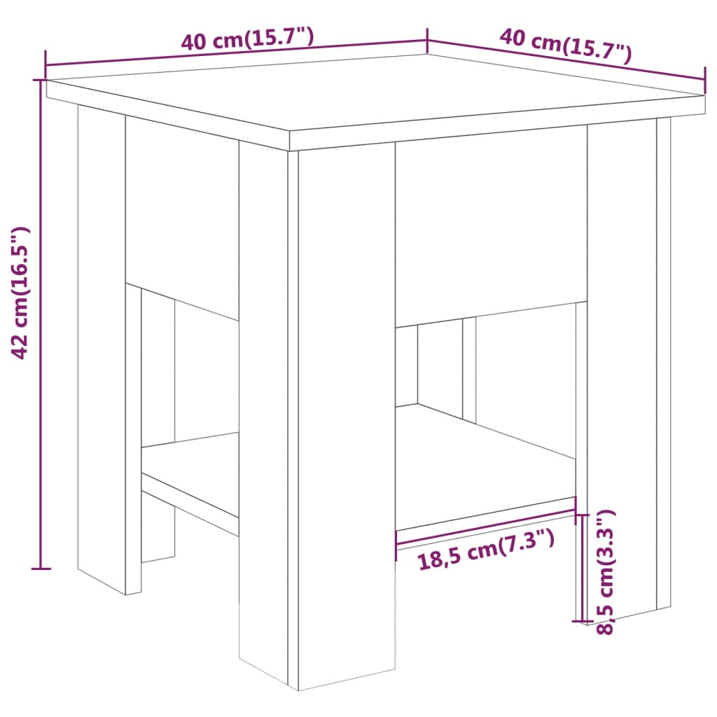 Coffee Table Brown oak Engineered wood Small Coffee Table