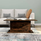 Coffee Table Smoked Oak Engineered Wood 40.2 x 21.9 x 15.7 in
