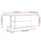 Coffee Table Smoked Oak Engineered Wood 40.2 x 21.9 x 15.7 in