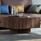 Coffee Table Brown Oak Engineered Wood 23.6 in Durable Square