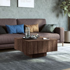 Coffee Table Brown Oak Engineered Wood 23.6 in Durable Square