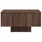 Coffee Table Brown Oak Engineered Wood 23.6 in Durable Square