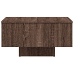 Coffee Table Brown Oak Engineered Wood 23.6 in Durable Square
