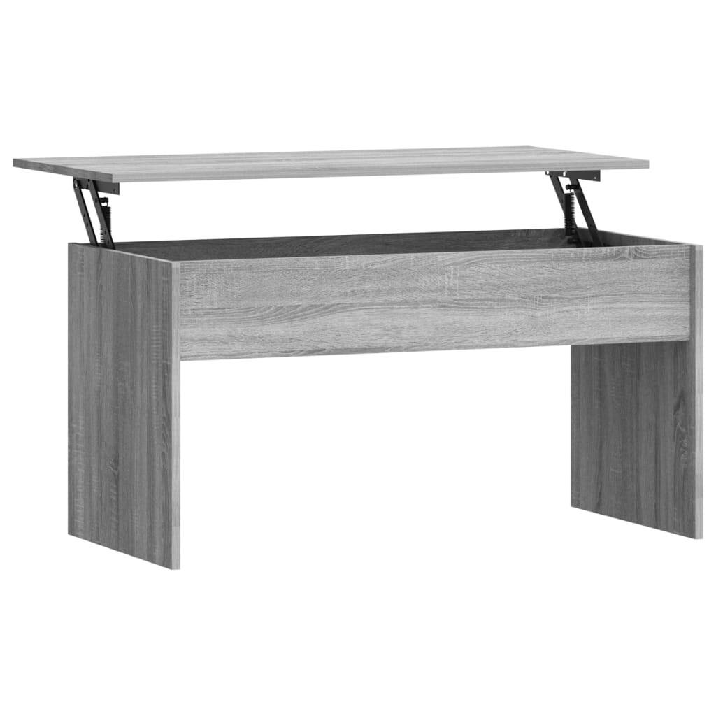 Coffee Table Grey Sonoma Engineered Wood Standard Sliding Top