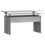 Coffee Table Grey Sonoma Engineered Wood Standard Sliding Top