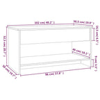 Coffee Table Brown Oak Engineered Wood Medium Storage