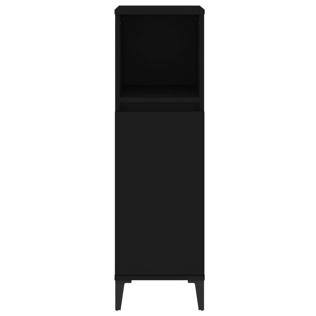 Bathroom Cabinet Black Engineered wood, Metal Standard