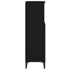 Bathroom Cabinet Black Engineered wood, Metal Standard