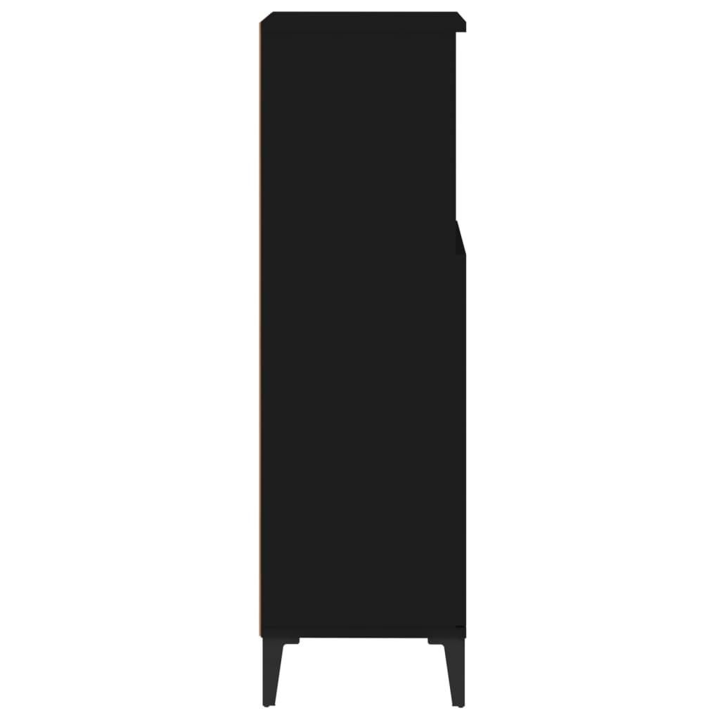 Bathroom Cabinet Black Engineered wood, Metal Standard