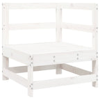 Corner Sofa White and Anthracite Solid pine wood and oxford fabric